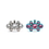 Painful Pleasures derm365-anod 14g-12g Internally Threaded Titanium Seven Jewel Cluster Top - Price Per 1