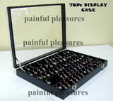 Painful Pleasures DIS-022 Glass Top Display Case - Empty - Clips or Bands your Choice