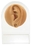 Painful Pleasures DIS-050 Silicone Plug Left Ear Display - Tan Body Bit Version 1