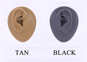 Painful Pleasures DIS-051 Silicone Plug Right Ear Display - Tan Body Bit Version 1
