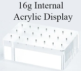 Painful Pleasures DIS-088 16g Internal Acrylic Display Solid Block with 21 Posts