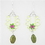 Painful Pleasures EAR017 GREEN FLOWER Prism Costume Fashion Earrings
