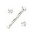 Painful Pleasures GNS013 20g - 1.5mm Real Diamond 14kt White Gold Nose Bone