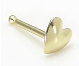 Painful Pleasures GNS042 14kt Yellow Gold Heart Nose Bone 20g Nostril Jewelry