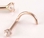 Painful Pleasures GNS099a-screw 20g 14kt ROSE Gold 2.0mm CZ Jewel Nose Screw
