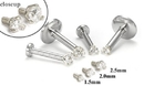 Painful Pleasures GNS130-white-cz 18g-16g Internally Threaded Replacement WHITE GOLD PRONG CZ - Price Per 1