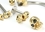 Painful Pleasures GNS156 14kt Yellow Gold Internally 1.2mm(14g) Threaded 3.5mm SKULL with BLACK Gem Eyes - Price Per 1