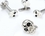 Painful Pleasures GNS159 .925 Sterling Silver Internally 1.2mm(14g) Threaded 3.5mm SKULL with BLACK Gem Eyes - Price Per 1