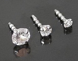 Painful Pleasures GNS218 14kt White Gold BioPlastic Prong Setting CZ in 1.5mm, 2.0mm or 3.0mm - addon