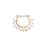 Painful Pleasures GNS234 16g Crystal Jeweled 14kt Yellow Gold Septum Clicker Ring, Price/each