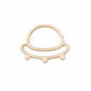 Painful Pleasures GNS259 16g Yellow Gold UFO Spaceship Bendable Cartilage Ring - Price Per 1