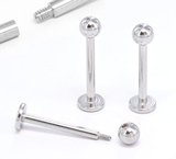 Painful Pleasures JL183 16g E-Z Piercing Labret Stud One-Step-Down-Threaded Labret - Price Per 1