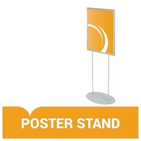 Limitless Limit-152 Double Sided Sign Holder with Elliptical Base - Poster Stand
