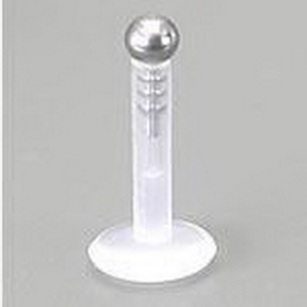 Painful Pleasures MAKE-JL139-8MM-JL131 16g 5/16&quot; Bioplastic Labret with 2.3mm Bioplastic Ball