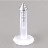 Painful Pleasures MAKE-JL140-8MM-JL132 14g 5/16" Bioplastic Labret with 2.3mm Bioplastic Cone