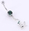 Painful Pleasures MN0849 14g 7/16&quot; Single Gem with Hanging Frog Belly Button Ring