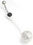 Painful Pleasures MN0920 14g 7/16&quot; Fashion Dangle Ball Belly Button Ring - ON SALE