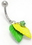 Painful Pleasures MN0925 14g 7/16&quot; Tropical Cabana Belly Button Ring