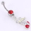 Painful Pleasures MN0940 14g 7/16&quot; Happy Holiday Stocking Belly Button Ring