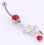 Painful Pleasures MN0940 14g 7/16&quot; Happy Holiday Stocking Belly Button Ring