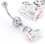 Painful Pleasures MN0947 14g 7/16&quot; Jolly Christmas Snowman Belly Button Ring