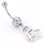Painful Pleasures MN0947 14g 7/16&quot; Jolly Christmas Snowman Belly Button Ring