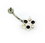 Painful Pleasures MN1001 14g 7/16&quot; Crystal Explosion Snow Flake Belly Button Ring