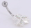 Painful Pleasures MN1002 14g 7/16 Crystal Explosion Snow Flake Winter Belly Button Ring