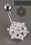 Painful Pleasures MN1004 14g 7/16&quot; Winter Crystal Explosion Snow Flake Belly Button Ring