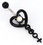 Painful Pleasures MN1026 14g 7/16&quot; Black Heart AB Gem with Female Symbol Charm Belly Ring