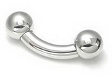 Painful Pleasures MN1356 2g Bent Barbell Internally Threaded Stainless Steel 5/16&quot; up to 1-1/2&quot;