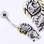 Painful Pleasures MN1425 14g 7/16&quot; ZOMBIE DOLL Belly Button Navel Jewelry