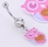 Painful Pleasures MN1433 14G 7/16&quot; HOOT HOOT HOOT OWL Belly Button Jewelry
