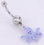 Painful Pleasures MN1434 14g 7/16&quot; PURPLE OCTOPUS Charm Belly Button Jewelry