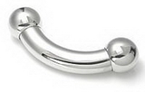 Painful Pleasures MN1446 00g Bent Barbell Internally Threaded Stainless Steel