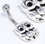 Painful Pleasures MN1526 14g 7/16&quot; NIGHT OWL Pierced Belly Button Jewelry