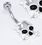 Painful Pleasures MN1527 14g 7/16&quot; SKULL Belly Button Jewelry for Pierced Navels