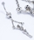Painful Pleasures MN1542 14g 7/16&quot; Crystal Gem with HANGING SKELETON Belly Ring