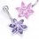 Painful Pleasures MN1576 14g 3/8&quot; FLOWER Navel Jewelry