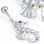 Painful Pleasures MN1588 14g 3/8&quot; Sterling Silver SEA HORSE Navel Piercing