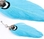 Painful Pleasures MN1603 14g 7/16&quot; Crystal Gem with BLUE FEATHER Belly Button Jewelry