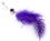 Painful Pleasures MN1606 14g 7/16&quot; Purple Gem with PURPLE FEATHER Belly Button Jewelry
