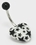 Painful Pleasures MN1632 14g 7/16&quot; Heart BLACK STARS Belly Jewelry