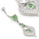 Painful Pleasures MN1666 14g 7/16&quot; Heart Peridot Belly Piercing Jewelry