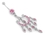 Painful Pleasures MN1687 PINK Chandelier Dangle Piercing Jewelry for Belly Buttons 14g 7/16&quot;