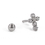 Painful Pleasures MN1781 16g Stainless Steel Ear Jewelry with Crystal Cross Charm - Price Per 1