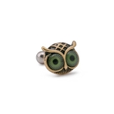 Painful Pleasures MN1784 16g Burnished Gold Owl Eyes Ear Jewelry - Price Per 1
