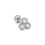 Painful Pleasures MN1785 16g Stainless Steel Trinity Crystal Ear Jewelry - Price Per 1