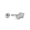 Painful Pleasures MN1790 16g Stainless Steel Marquise-Cut Crystal Ear Jewelry - Price Per 1