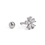 Painful Pleasures MN1797 16g Steel Ear Jewelry with Crystal-Petaled 7.5mm Blossom - Price Per 1